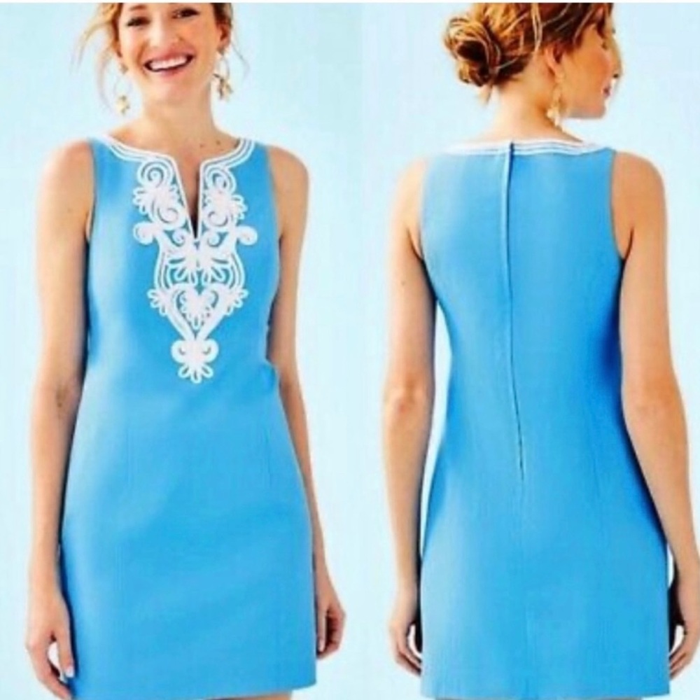 Lilly Pulitzer Gabby Shift Bennett Blue EUC Size 10